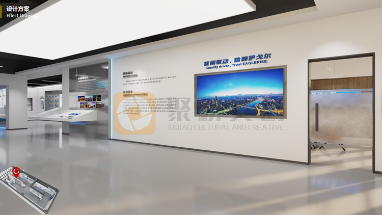 企業(yè)品牌展廳設(shè)計(jì)怎么做？3個(gè)技巧讓客戶記住你-聚橋文創(chuàng)